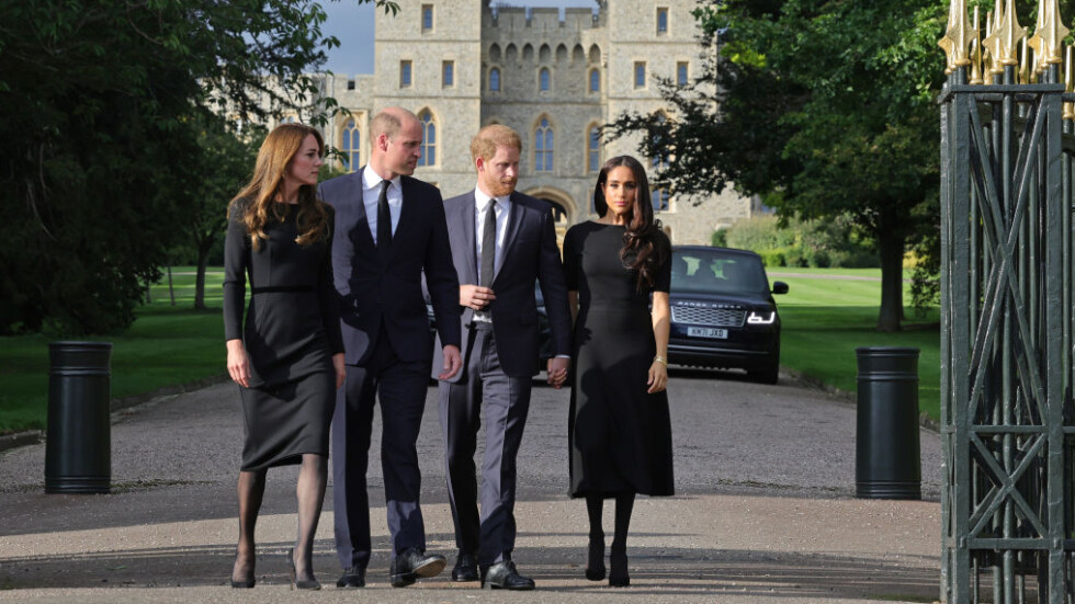 Четворката в черно: Уилям, Кейт, Хари и Меган изненадващо се събраха 