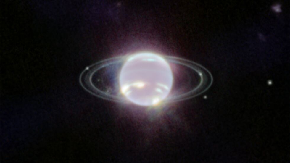 Ново изображение на телескопа „Джеймс Уеб“ показва пръстените на Нептун 
