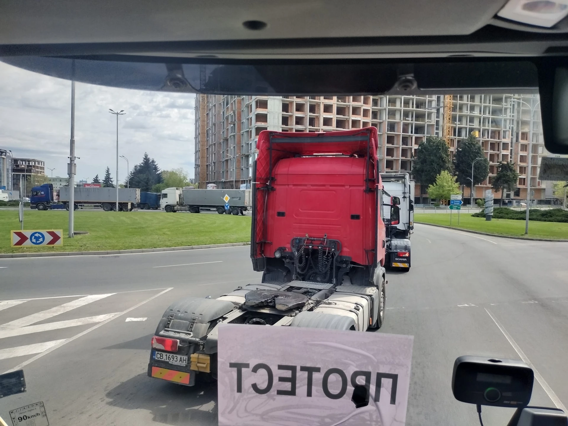 Национален протест на превозвачите в Бургас