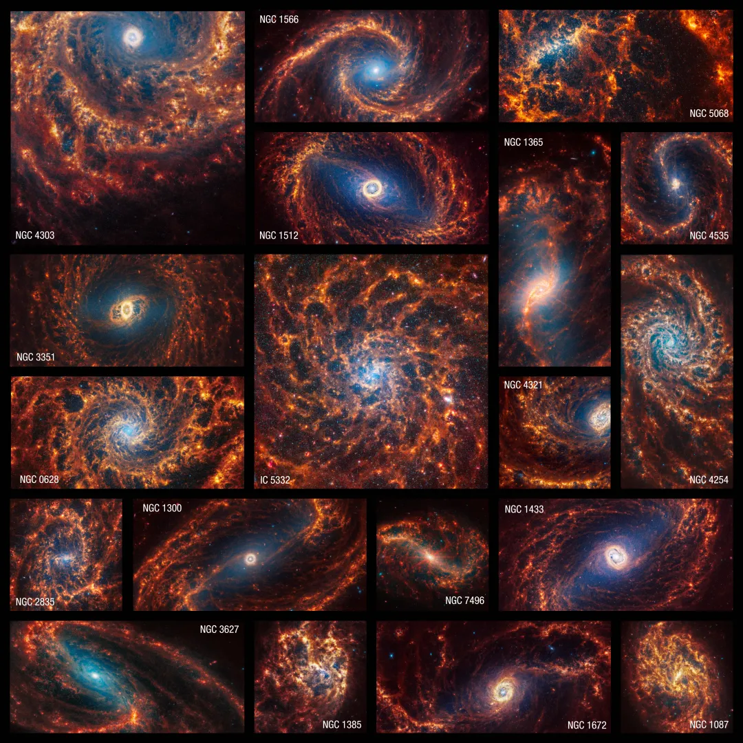Снимки на 19 галактики от Джеймс Уеб