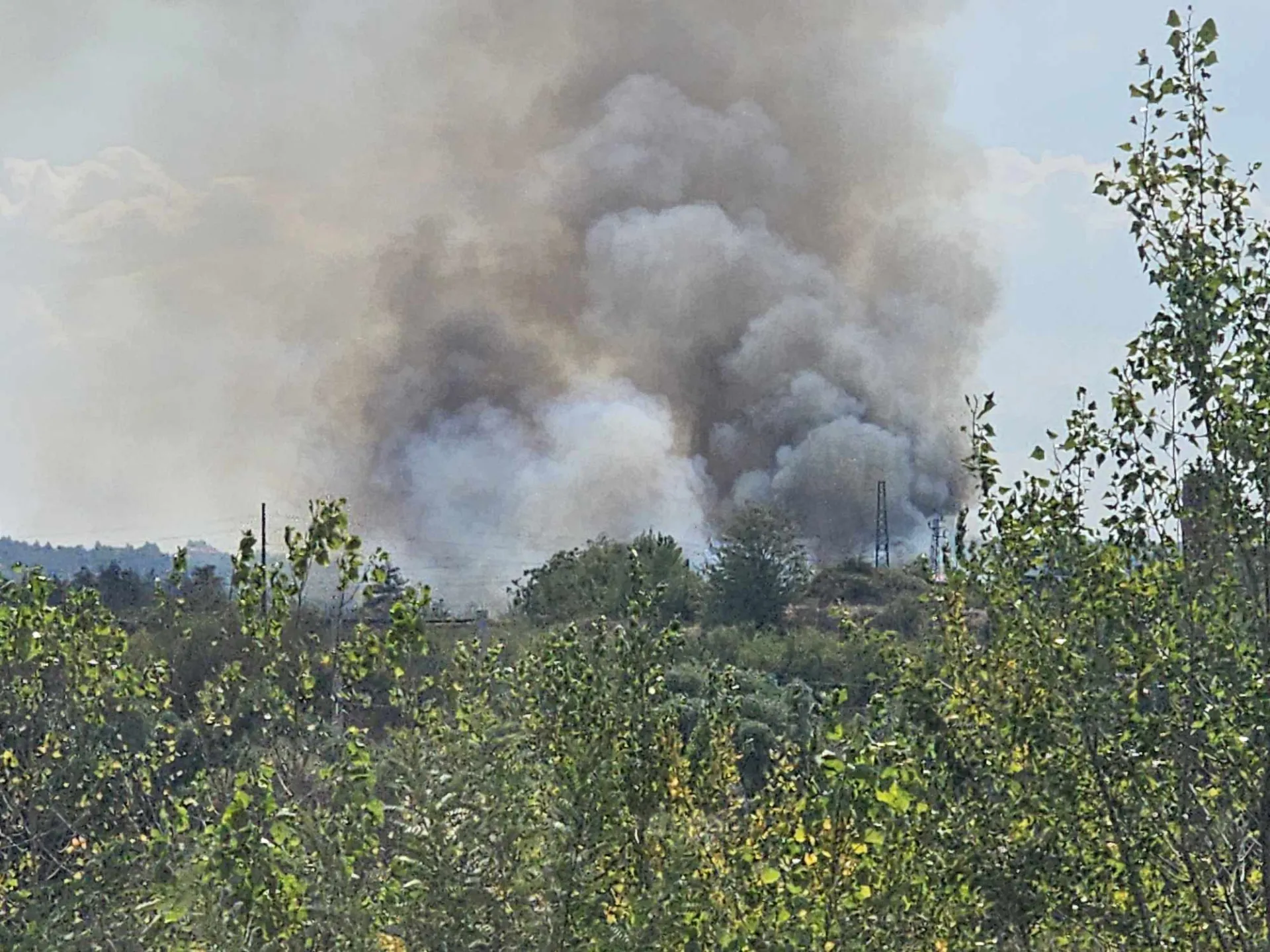  Пожар на входа на Харманли 