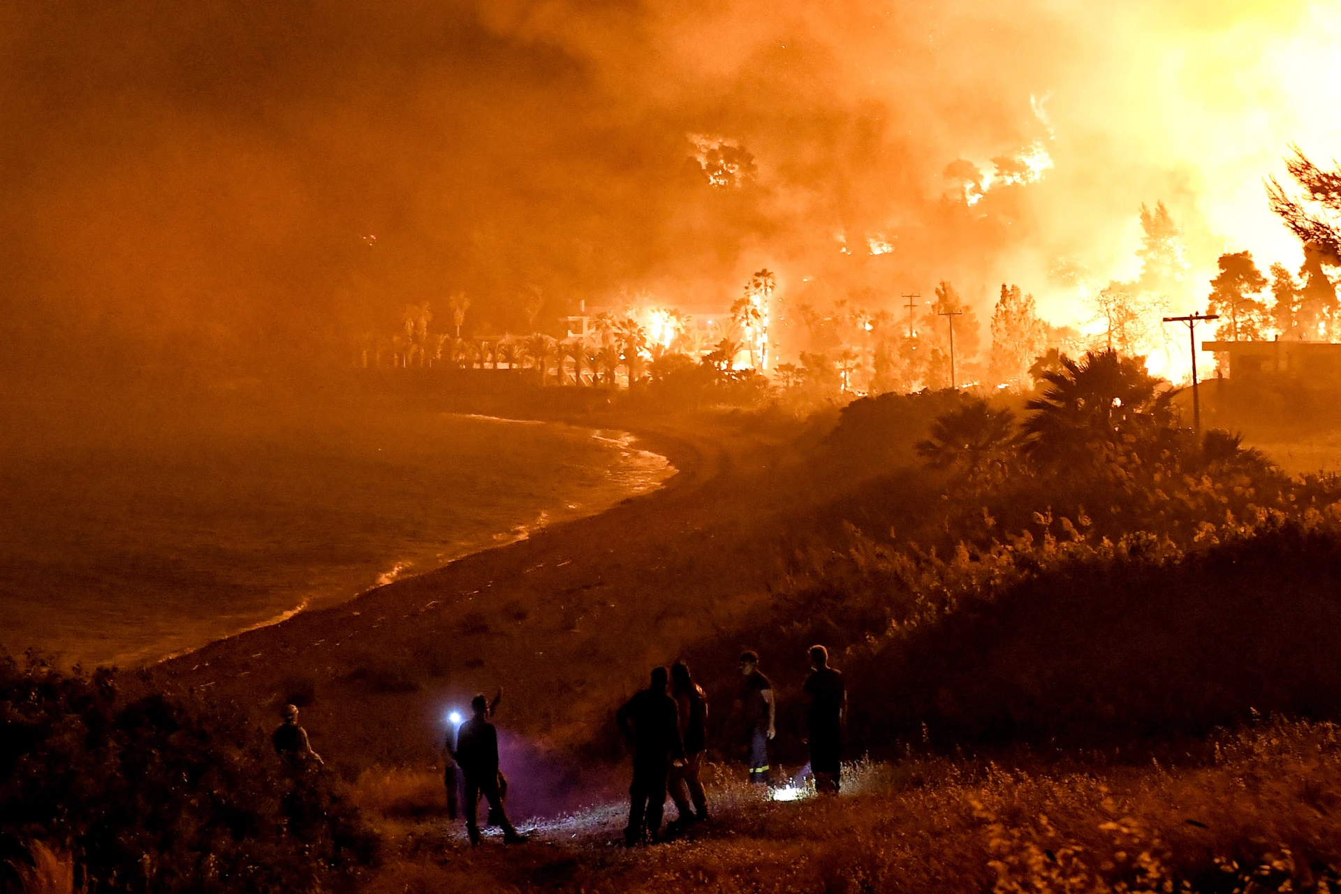 Горски пожар в Гърция