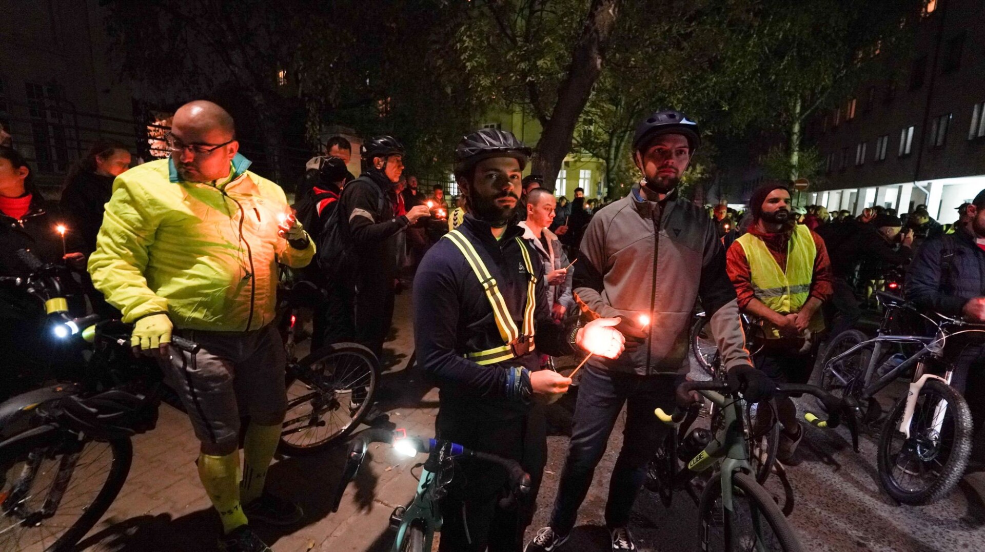 Протест на велосипедисти в центъра на София 29. 10. 2019