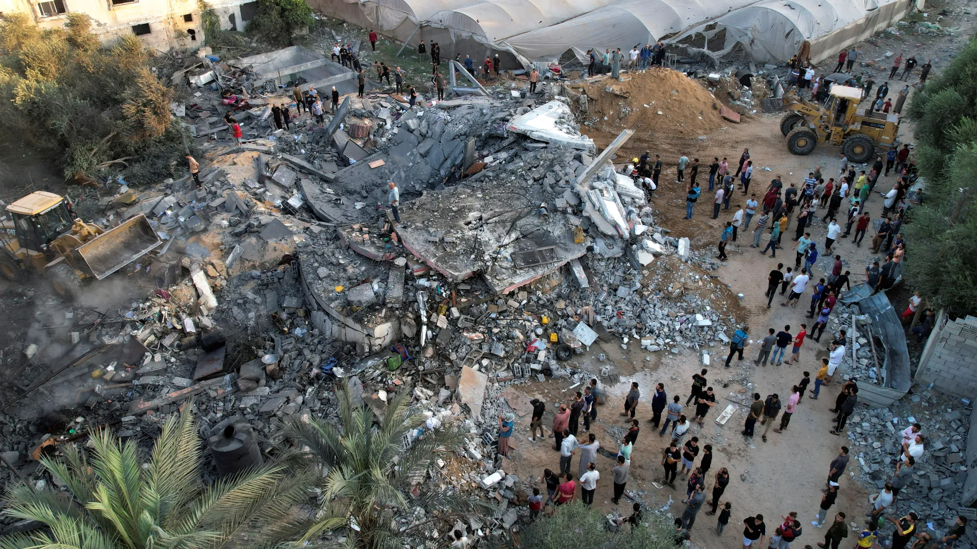 Разрушенията в град Хан Юнис на ивицата Газа