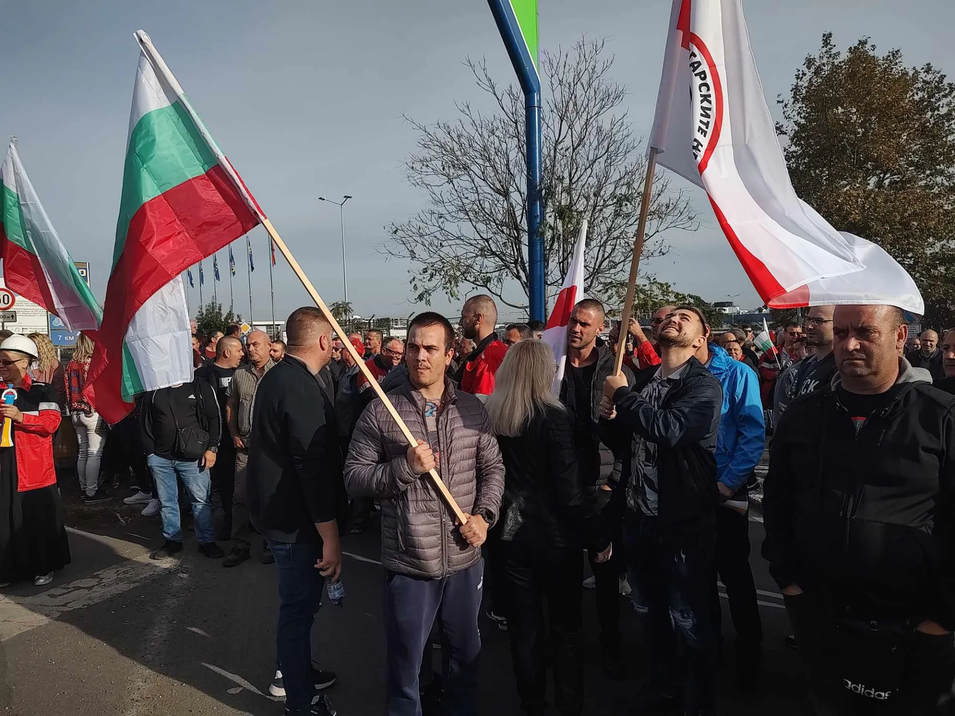 Протест на нефтохимиците в Бургас